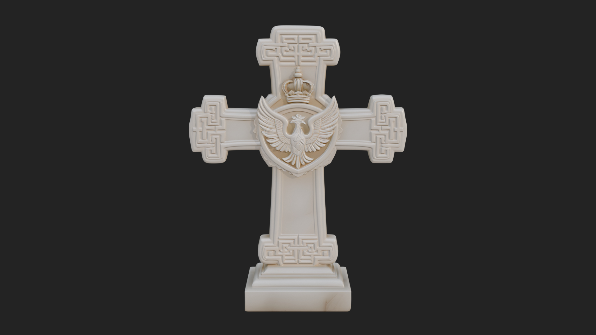 Carved Relief Wall Cross Design 317 3D Print Model 3D Model