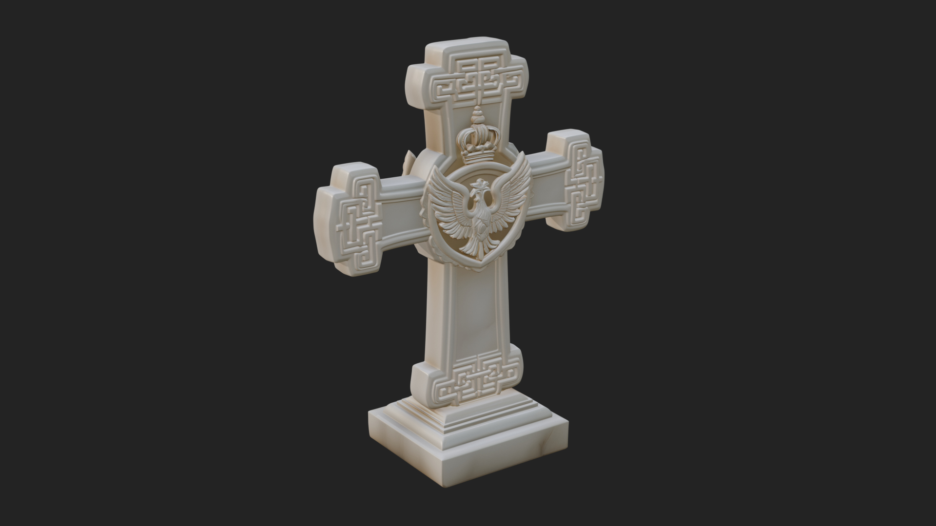 Carved Relief Wall Cross Design 317 3D Print Model 3D Model
