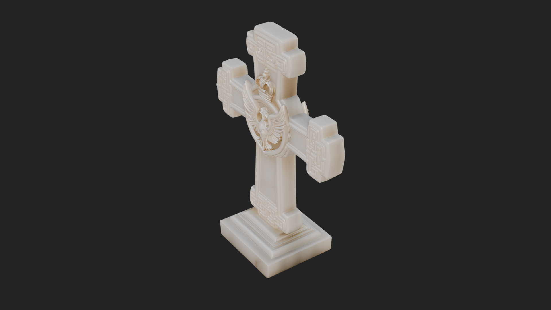 Carved Relief Wall Cross Design 317 3D Print Model 3D Model