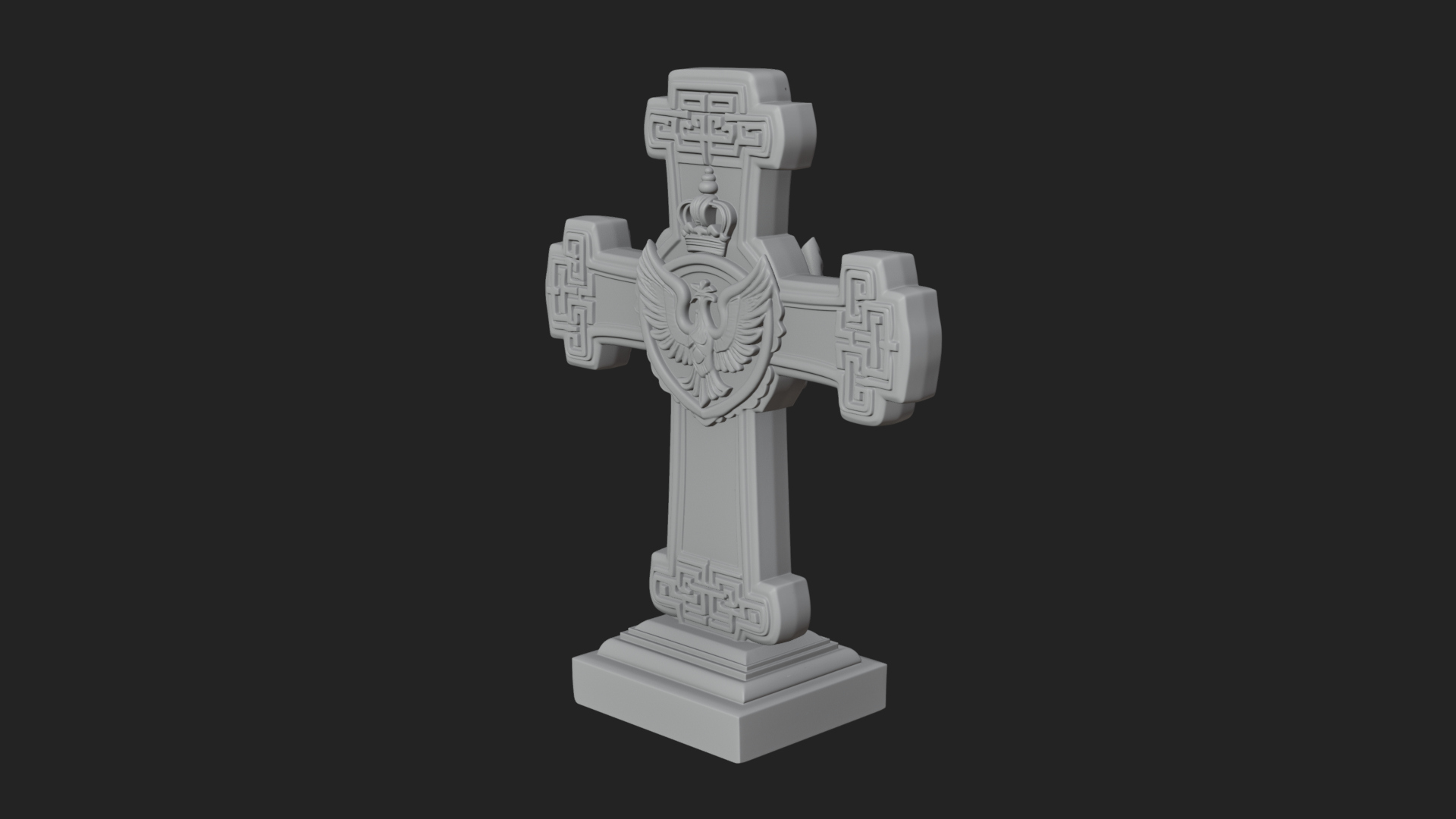 Carved Relief Wall Cross Design 317 3D Print Model 3D Model