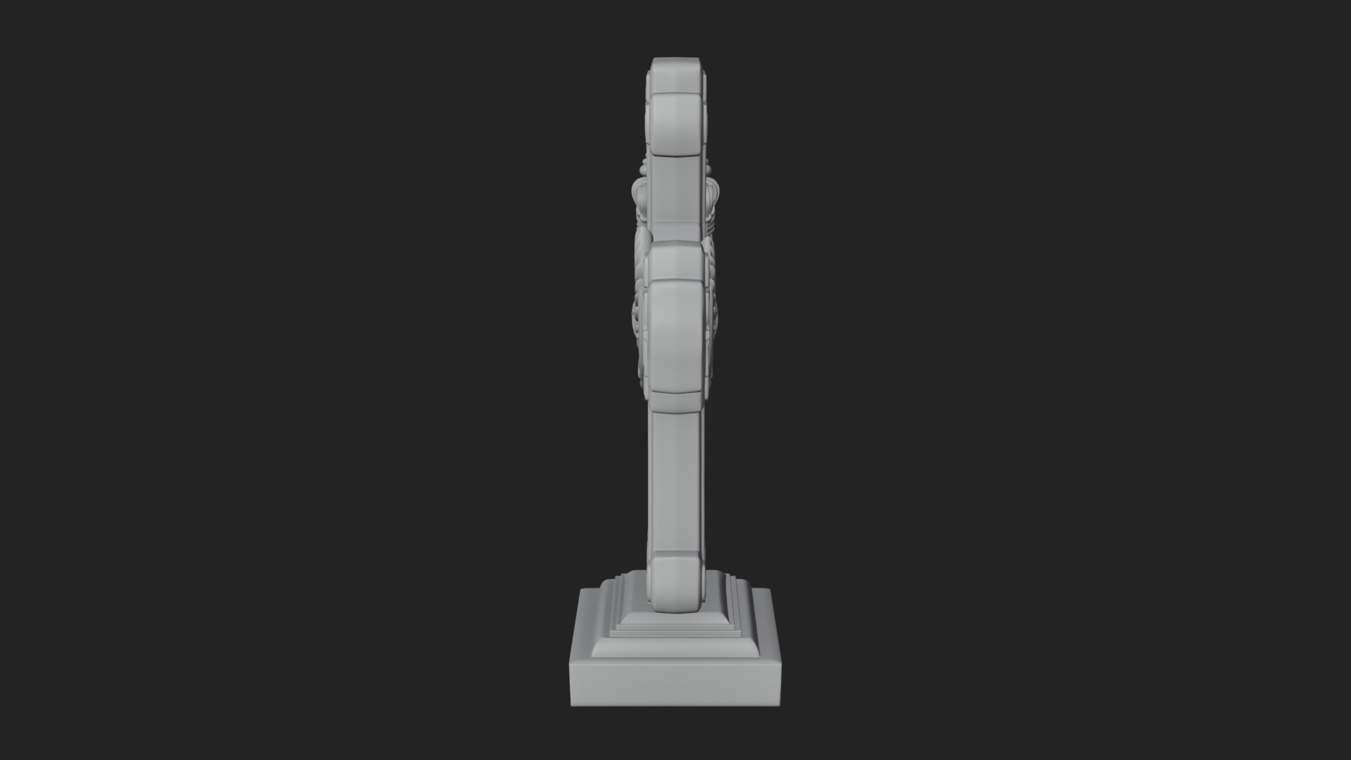 Carved Relief Wall Cross Design 317 3D Print Model 3D Model