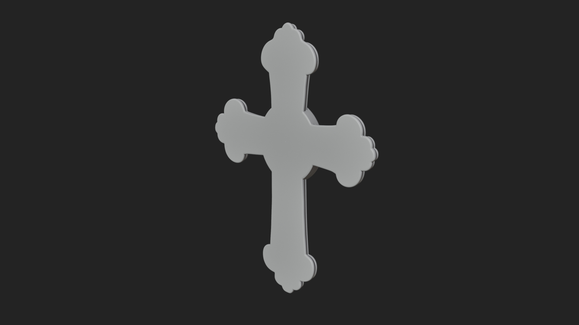Carved Relief Wall Cross Design 318 3D Print Model 3D Model