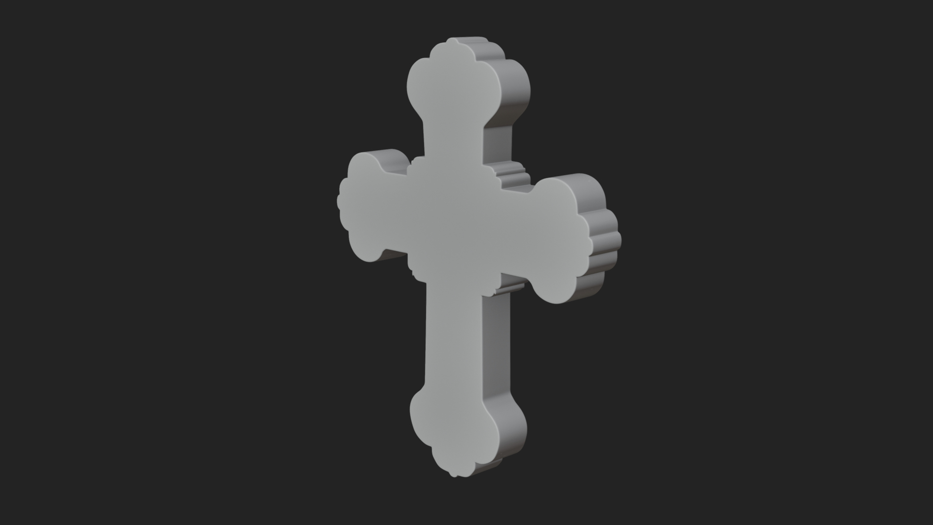 Carved Relief Wall Cross Design 323 3D Print Model 3D Model