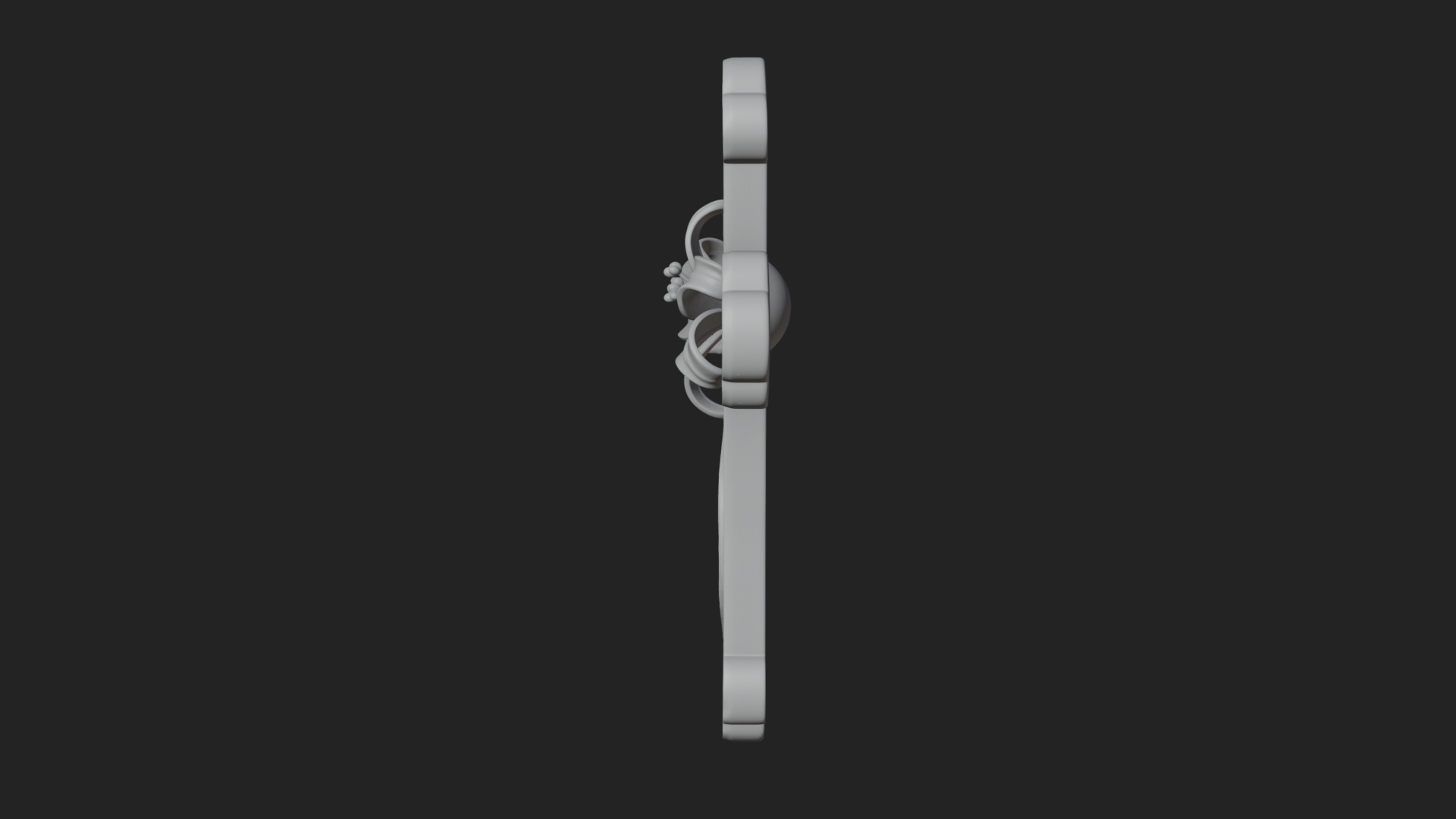 Carved Relief Wall Cross Design 324 3D Print Model 3D Model