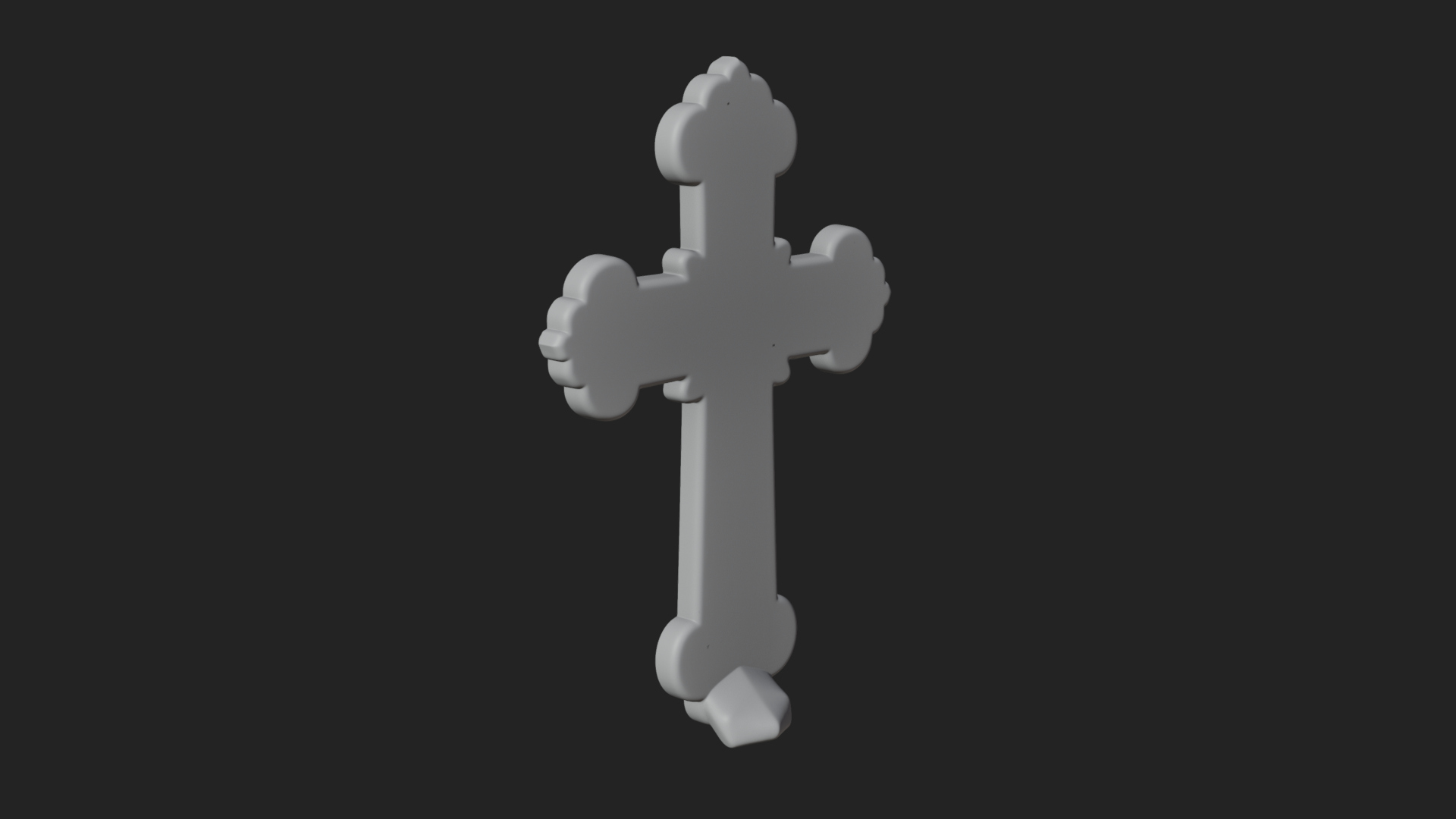 Carved Relief Wall Cross Design 325 3D Print Model 3D Model