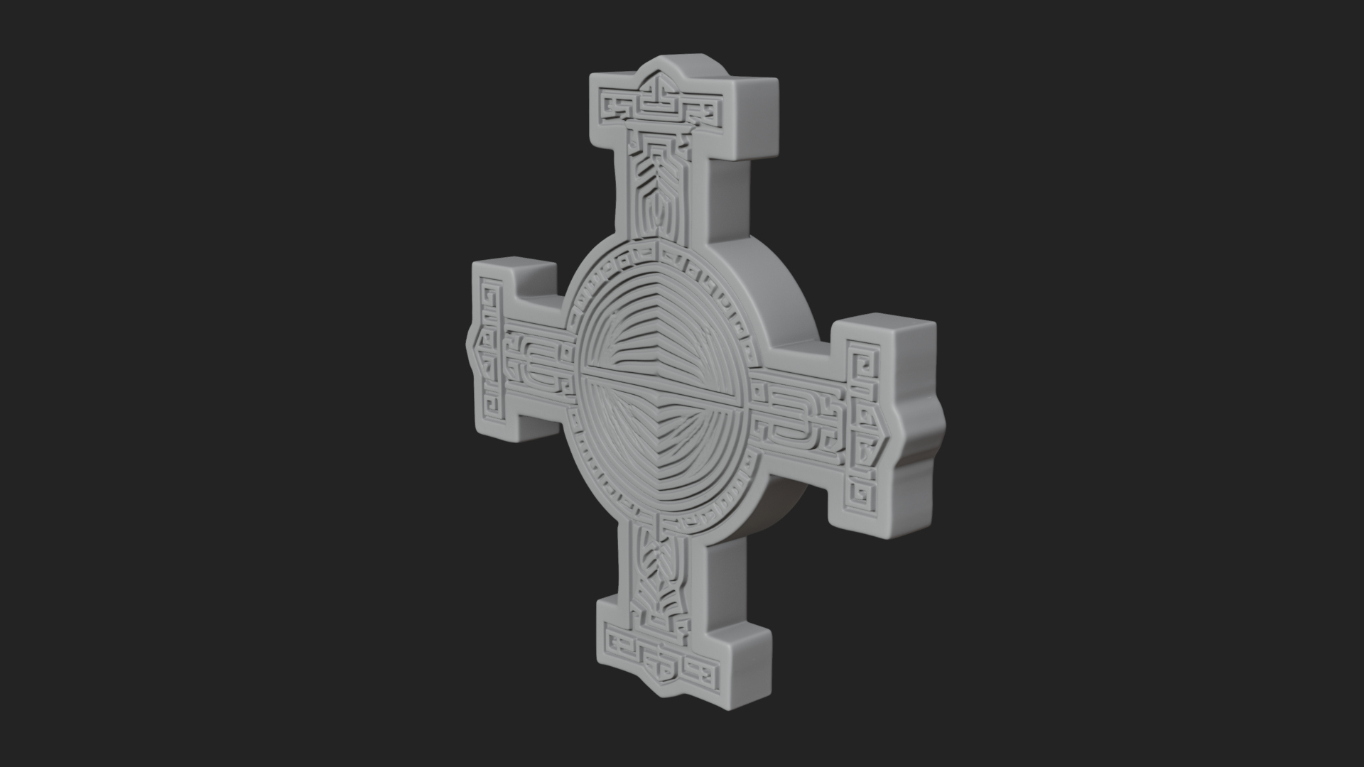 Carved Relief Wall Cross Design 326 3D Print Model 3D Model
