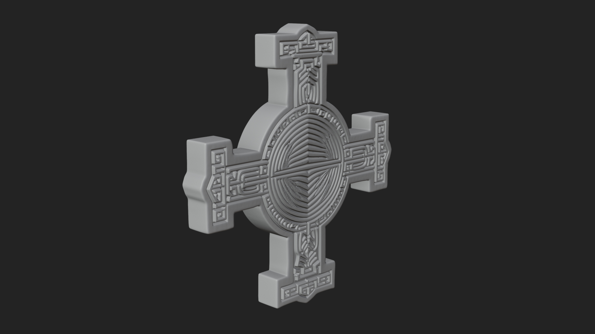 Carved Relief Wall Cross Design 326 3D Print Model 3D Model