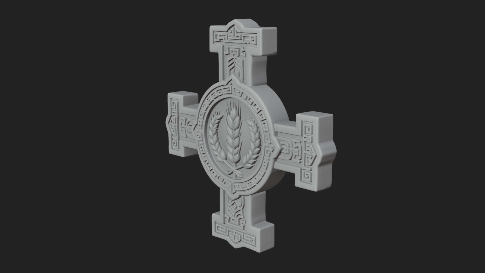 Carved Relief Wall Cross Design 326 3D Print Model 3D Model