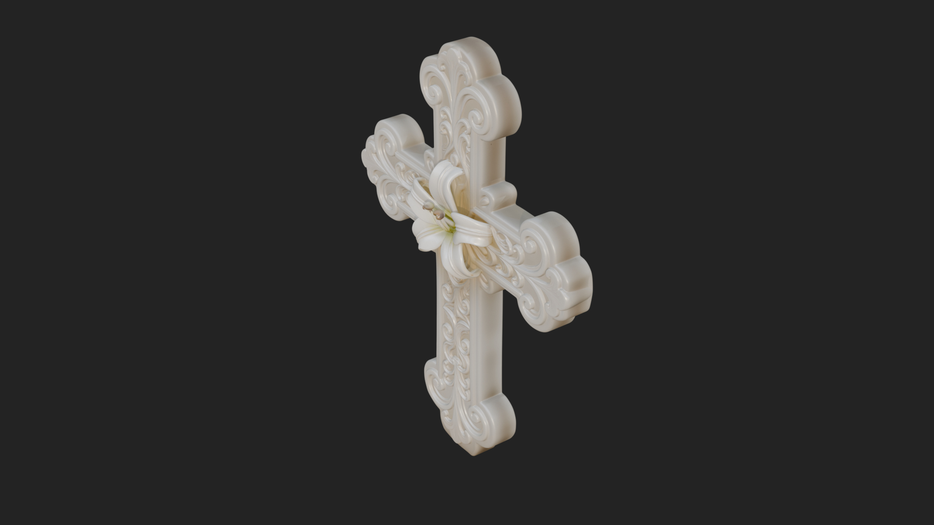 Carved Relief Wall Cross Design 327 3D Print Model 3D Model