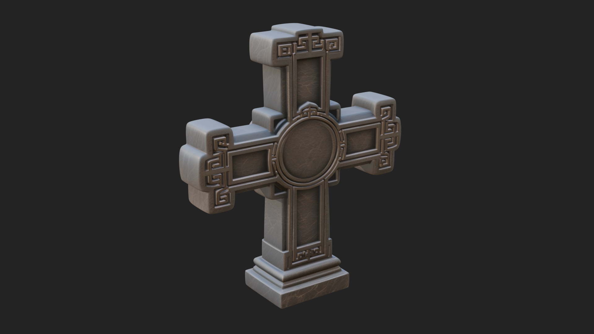 Carved Relief Wall Cross Design 328 3D Print Model 3D Model