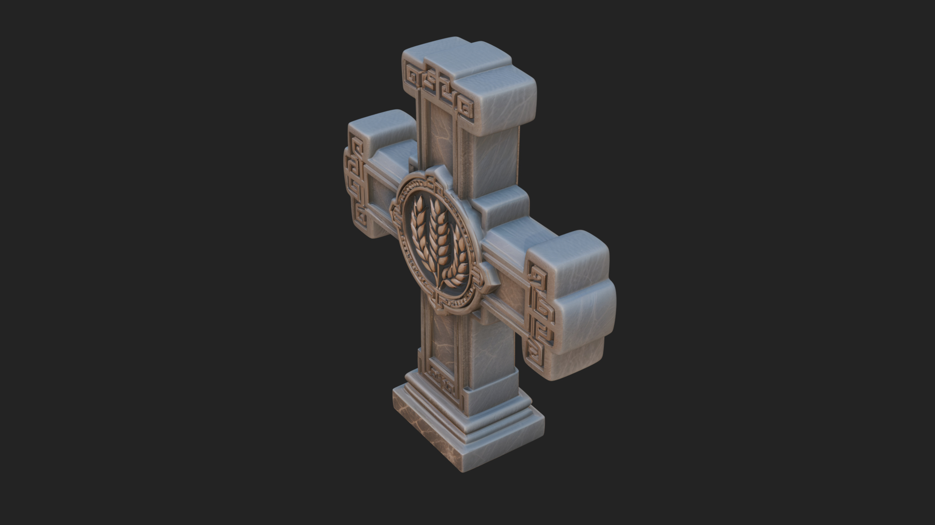 Carved Relief Wall Cross Design 328 3D Print Model 3D Model