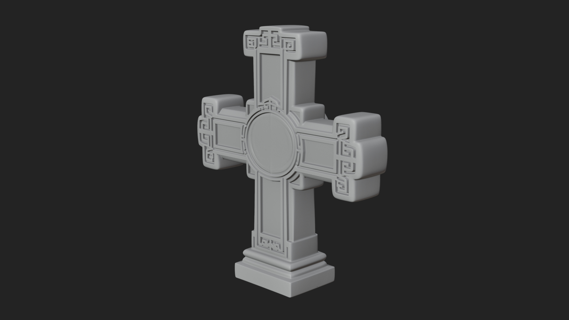 Carved Relief Wall Cross Design 328 3D Print Model 3D Model