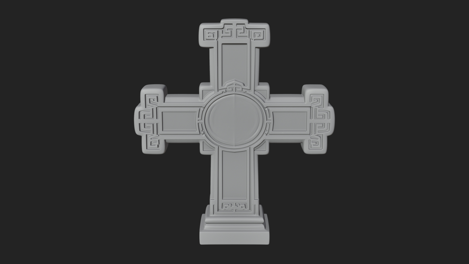 Carved Relief Wall Cross Design 328 3D Print Model 3D Model
