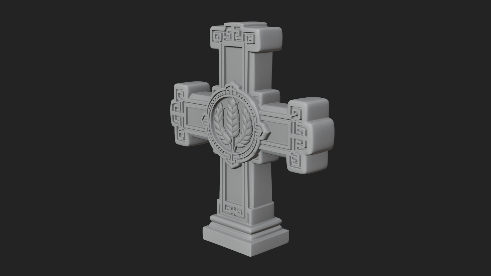 Carved Relief Wall Cross Design 328 3D Print Model 3D Model