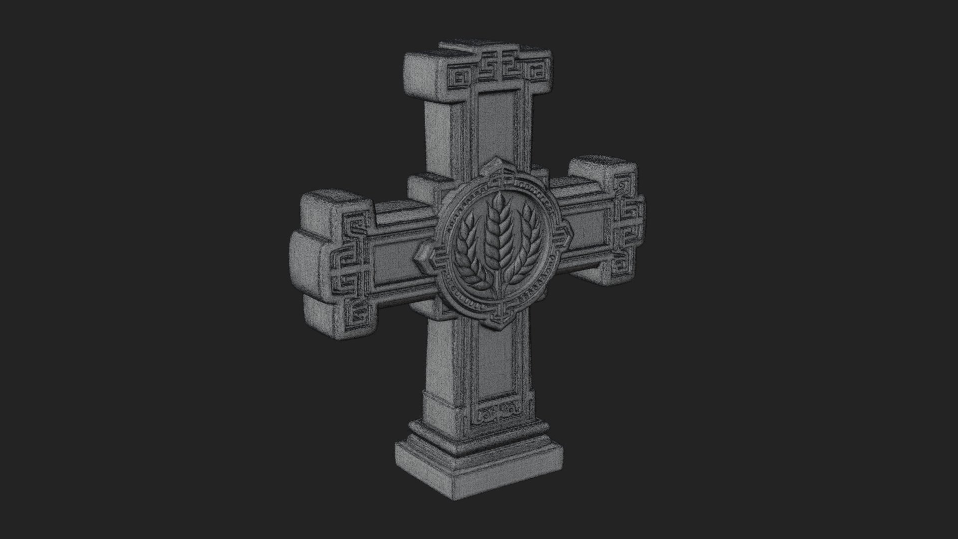 Carved Relief Wall Cross Design 328 3D Print Model 3D Model