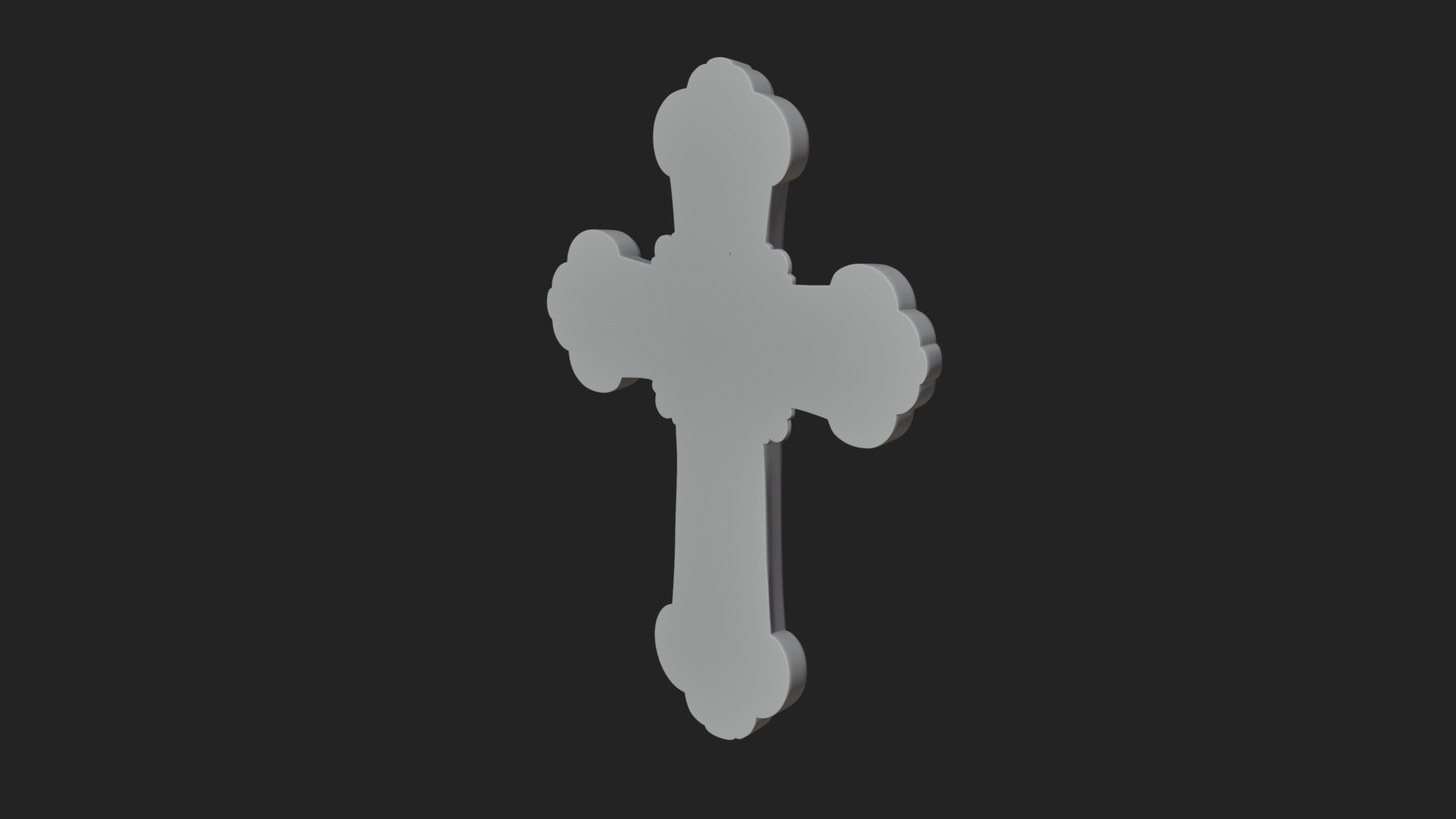 Carved Relief Wall Cross Design 330 3D Print Model 3D Model
