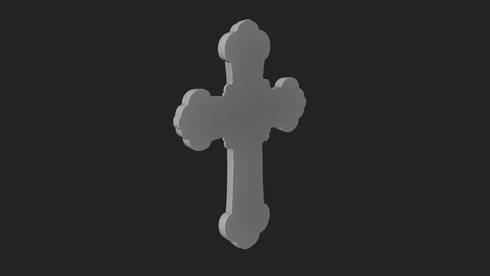 Carved Relief Wall Cross Design 330 3D Print Model 3D Model