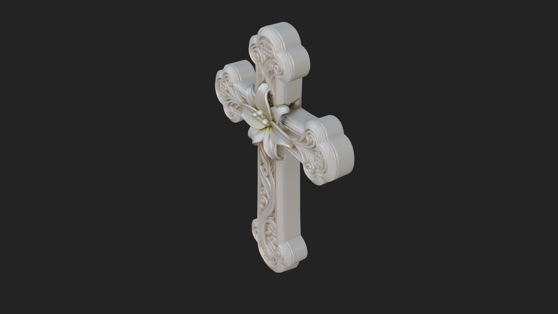 Carved Relief Wall Cross Design 331 3D Print Model 3D Model