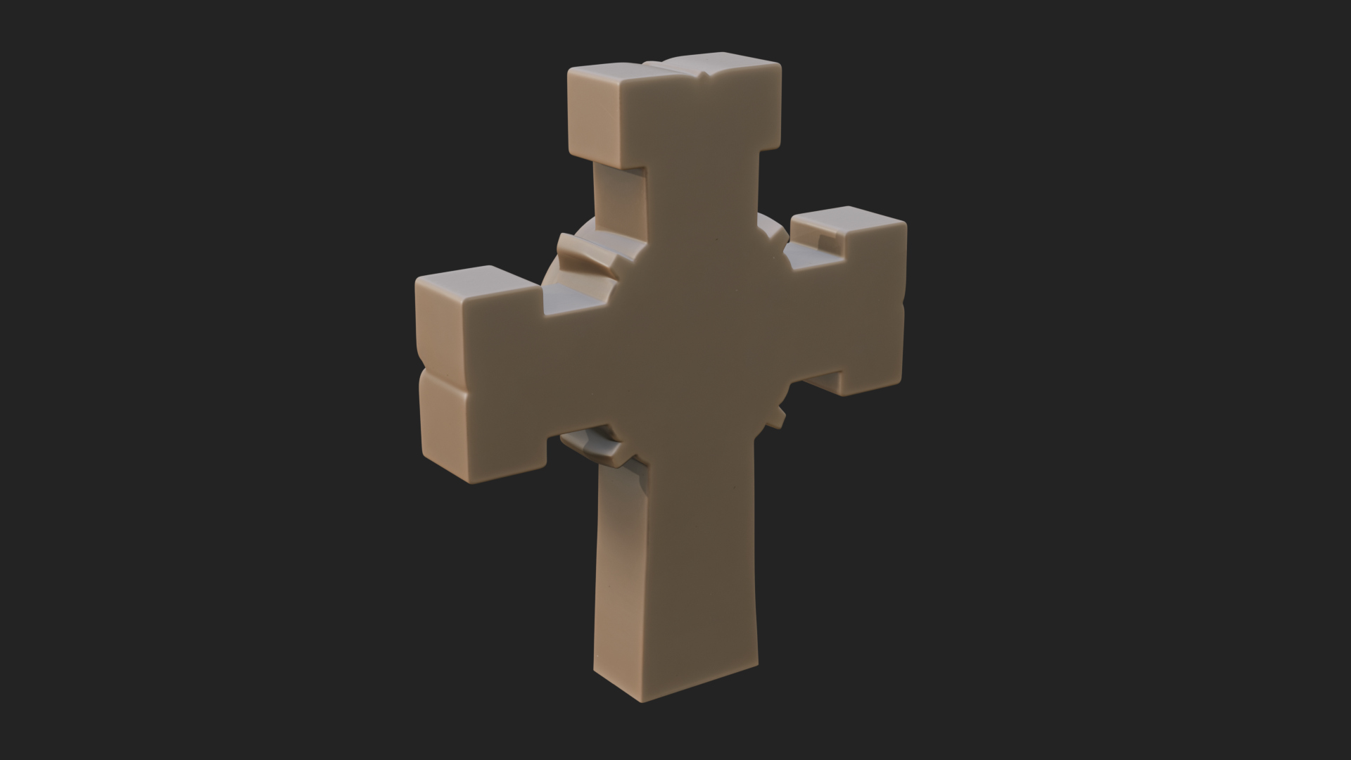 Carved Relief Wall Cross Design 332 3D Print Model 3D Model