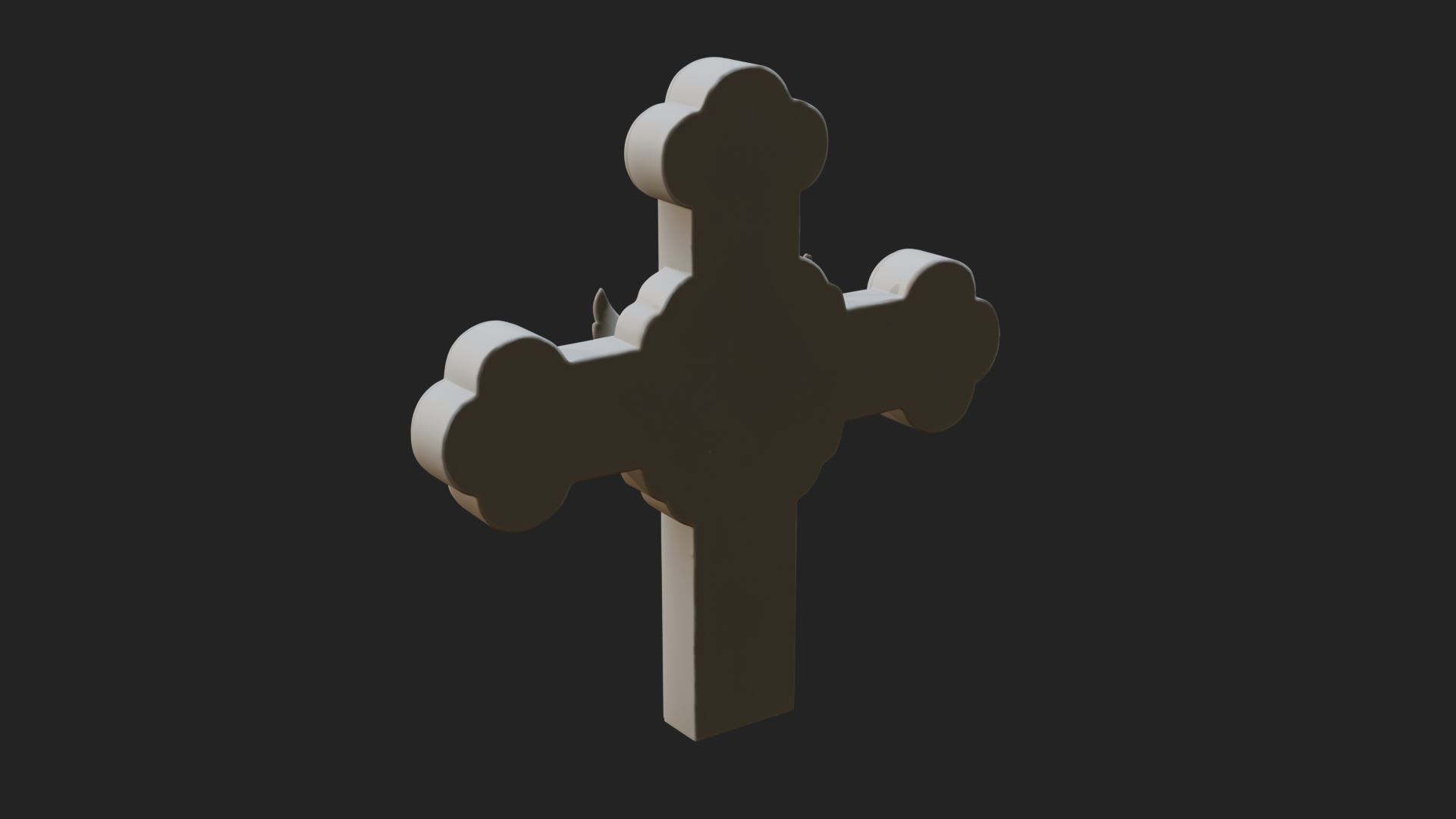 Carved Relief Wall Cross Design 333 3D Print Model 3D Model