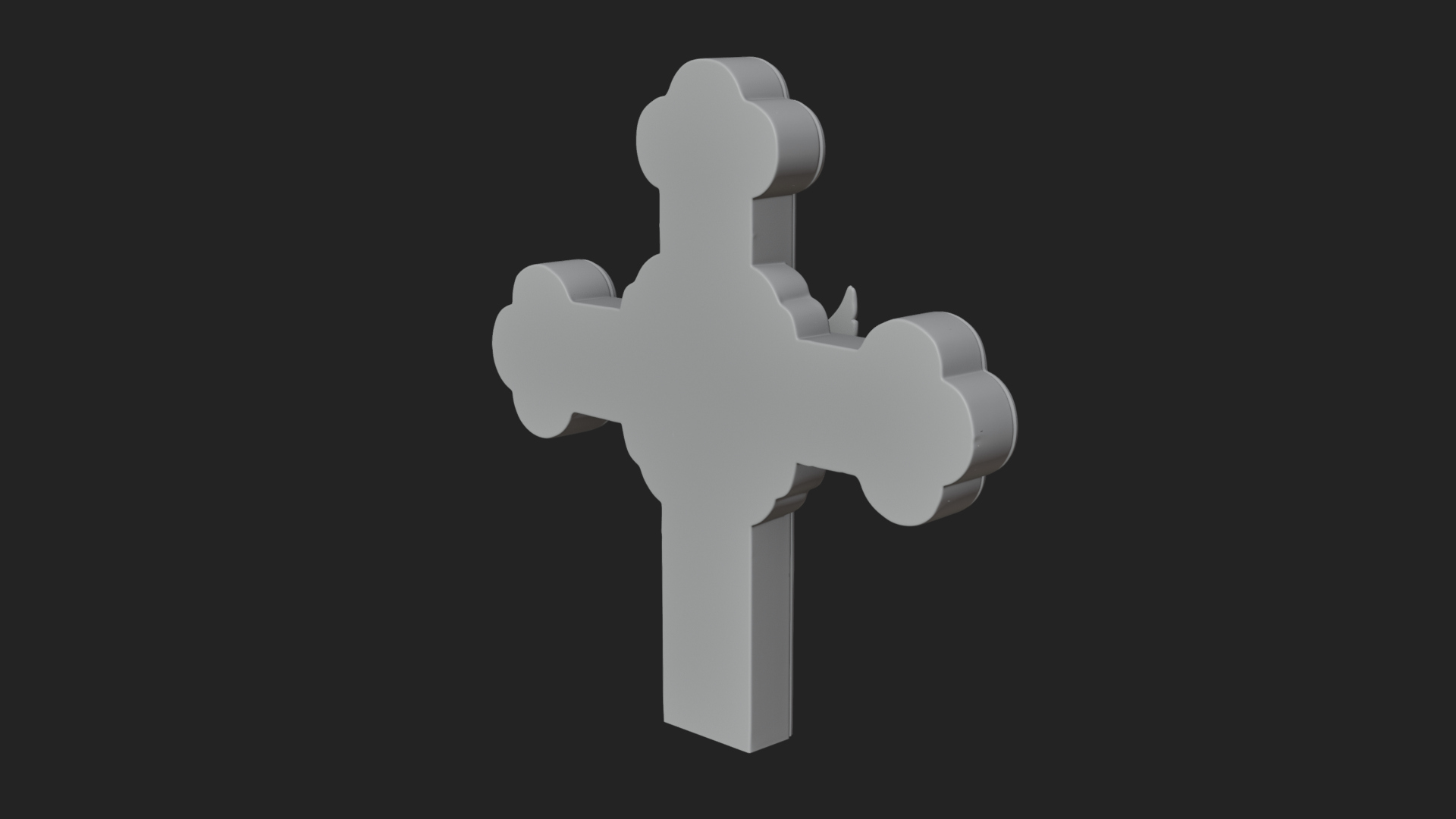 Carved Relief Wall Cross Design 333 3D Print Model 3D Model