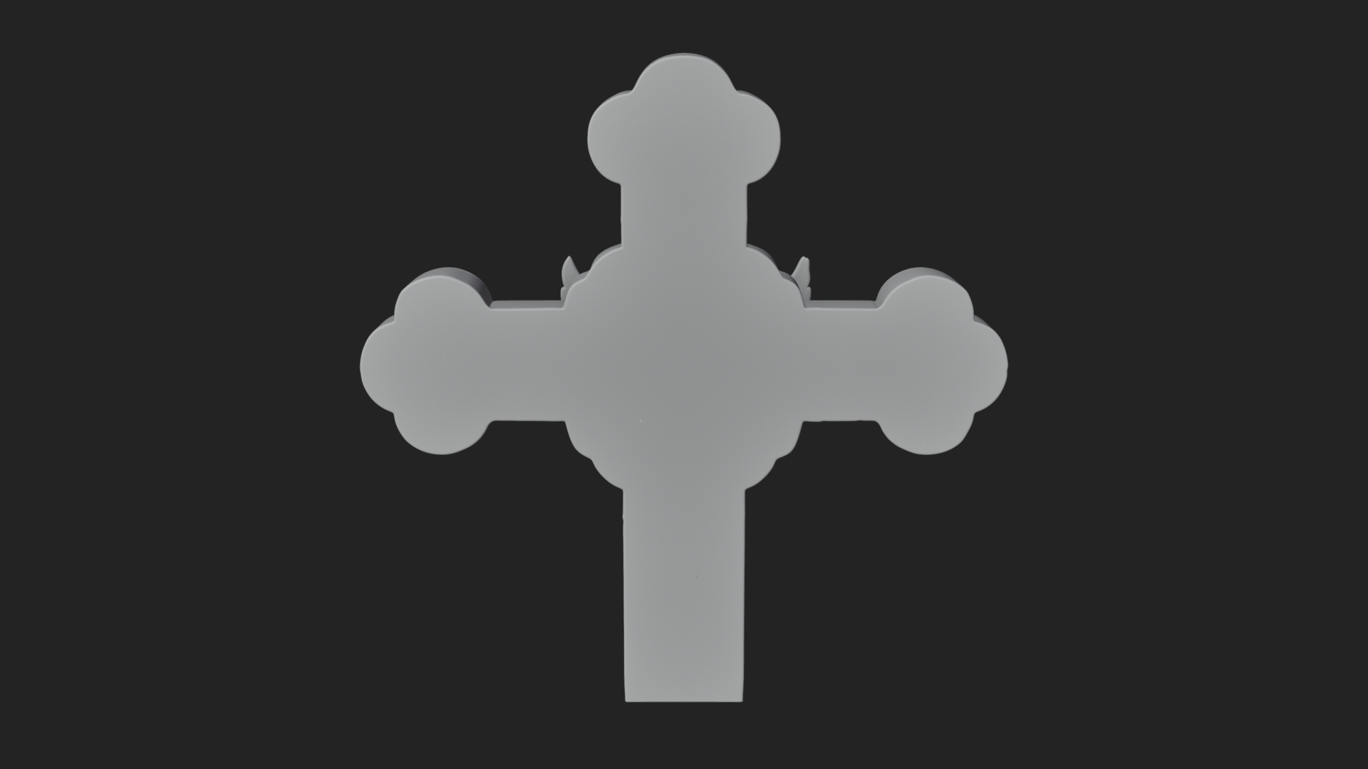 Carved Relief Wall Cross Design 333 3D Print Model 3D Model