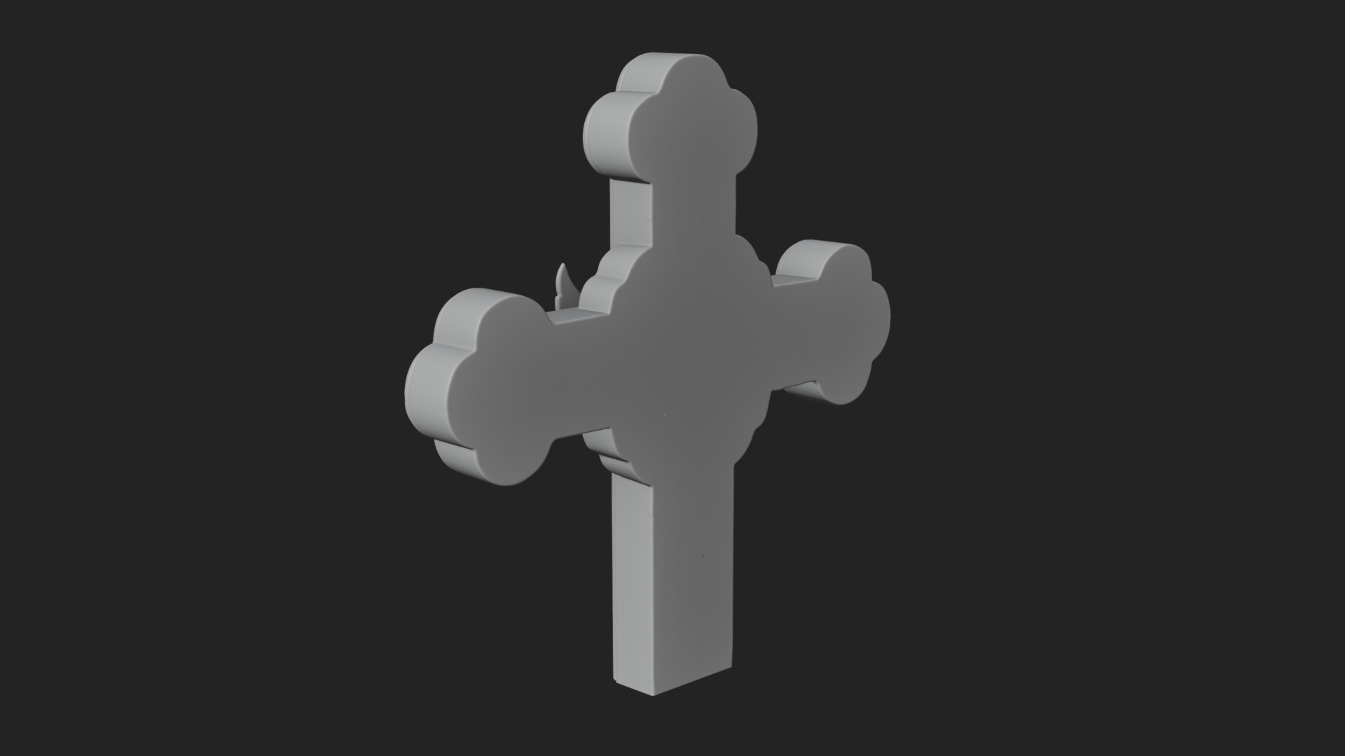 Carved Relief Wall Cross Design 333 3D Print Model 3D Model