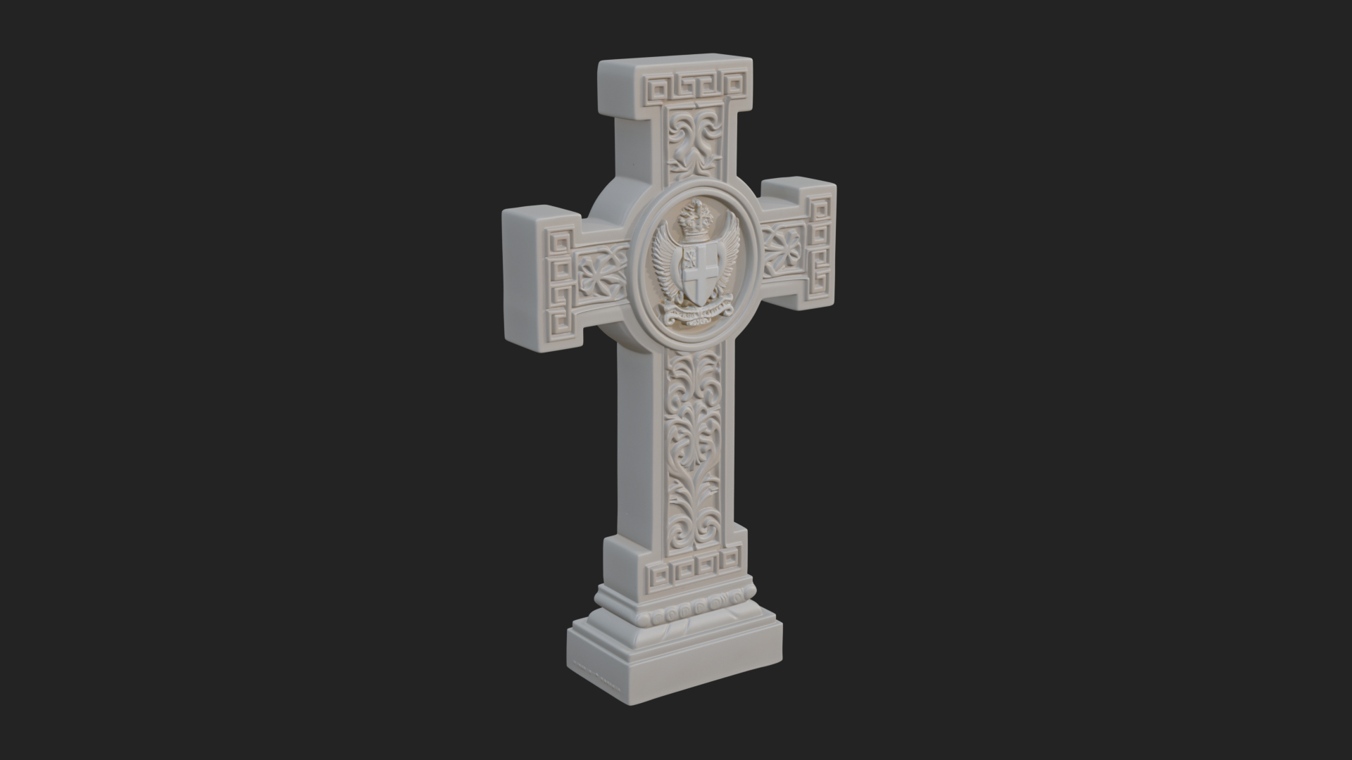 Carved Relief Wall Cross Design 335 3D Print Model 3D Model