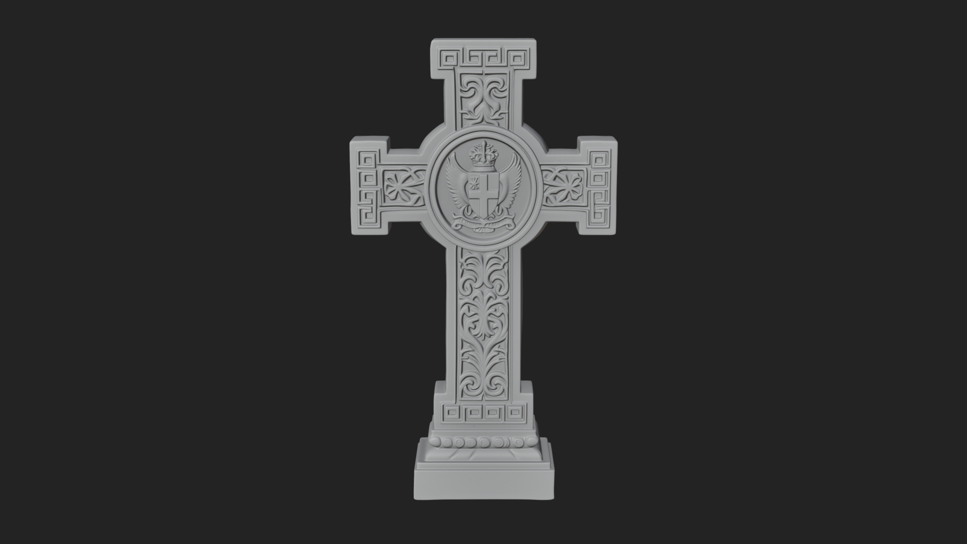 Carved Relief Wall Cross Design 335 3D Print Model 3D Model