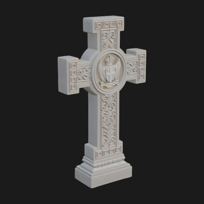 Carved Relief Wall Cross Design 335 3D Print Model