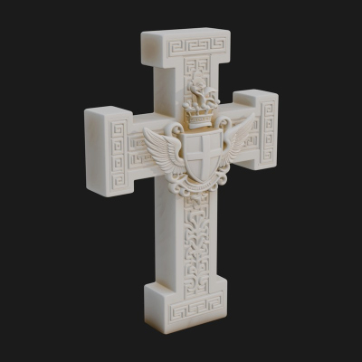 Carved Relief Wall Cross Design 336 3D Print Model