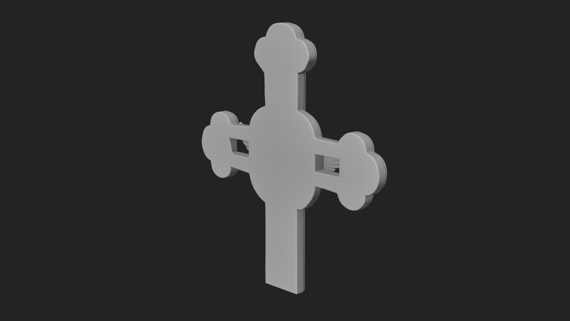 Carved Relief Wall Cross Design 338 3D Print Model 3D Model