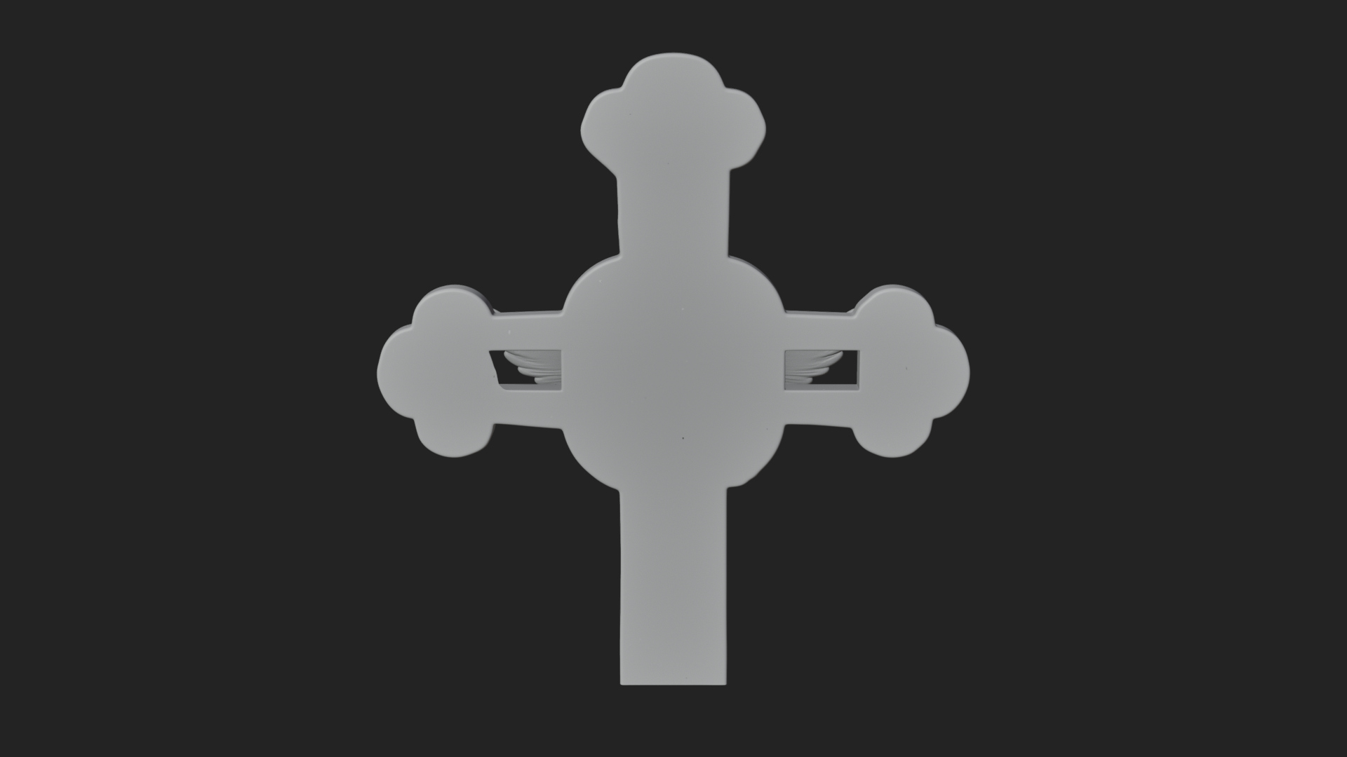Carved Relief Wall Cross Design 338 3D Print Model 3D Model