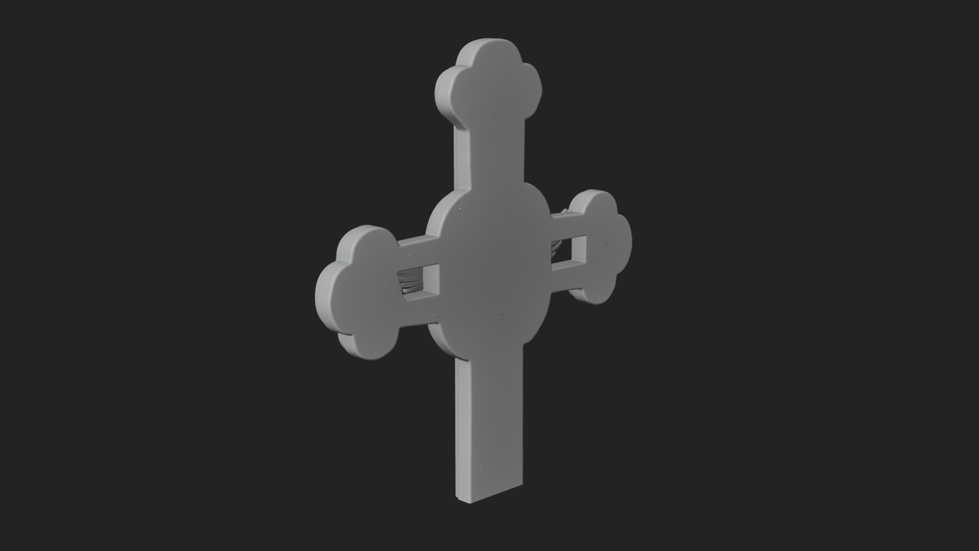 Carved Relief Wall Cross Design 338 3D Print Model 3D Model