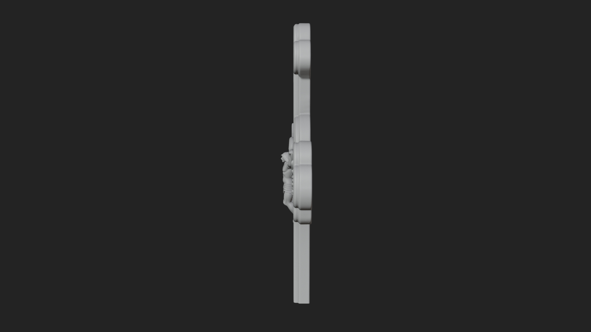 Carved Relief Wall Cross Design 338 3D Print Model 3D Model
