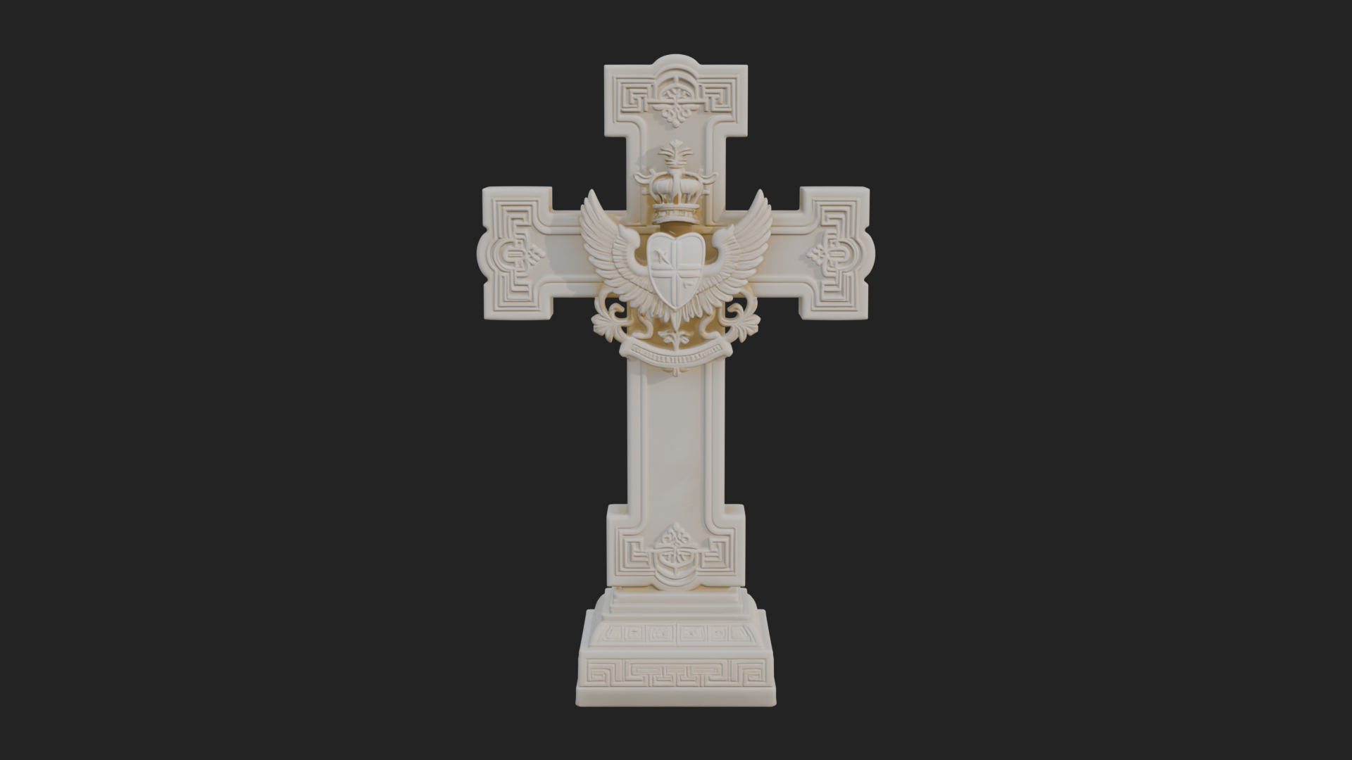 Carved Relief Wall Cross Design 339 3D Print Model 3D Model
