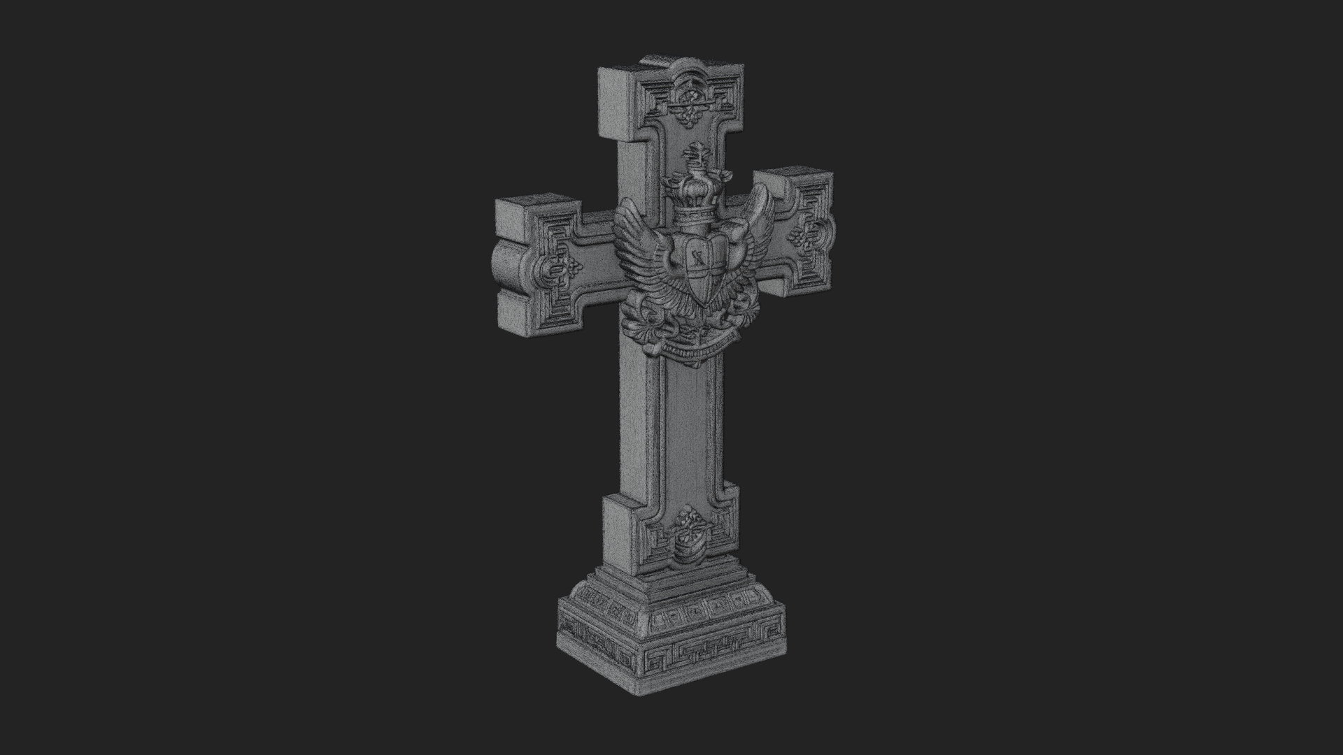Carved Relief Wall Cross Design 339 3D Print Model 3D Model