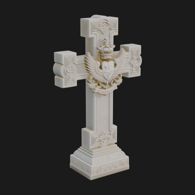 Carved Relief Wall Cross Design 339 3D Print Model