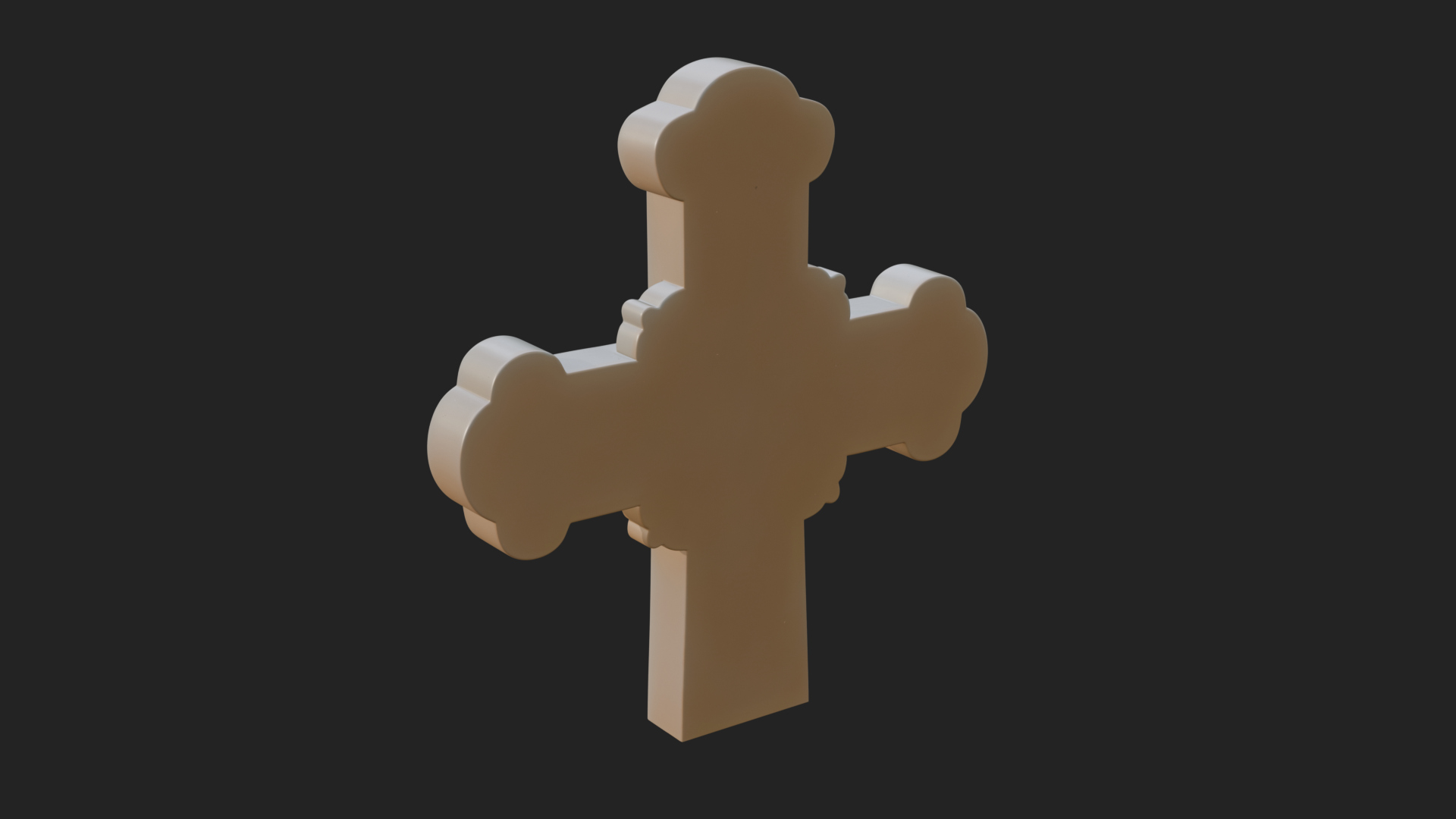 Carved Relief Wall Cross Design 34 3D Print Model 3D Model