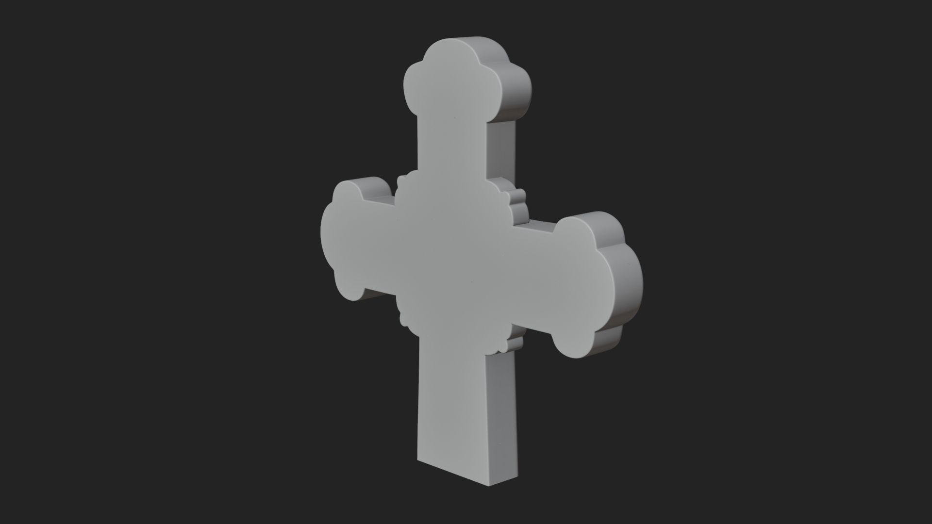 Carved Relief Wall Cross Design 34 3D Print Model 3D Model