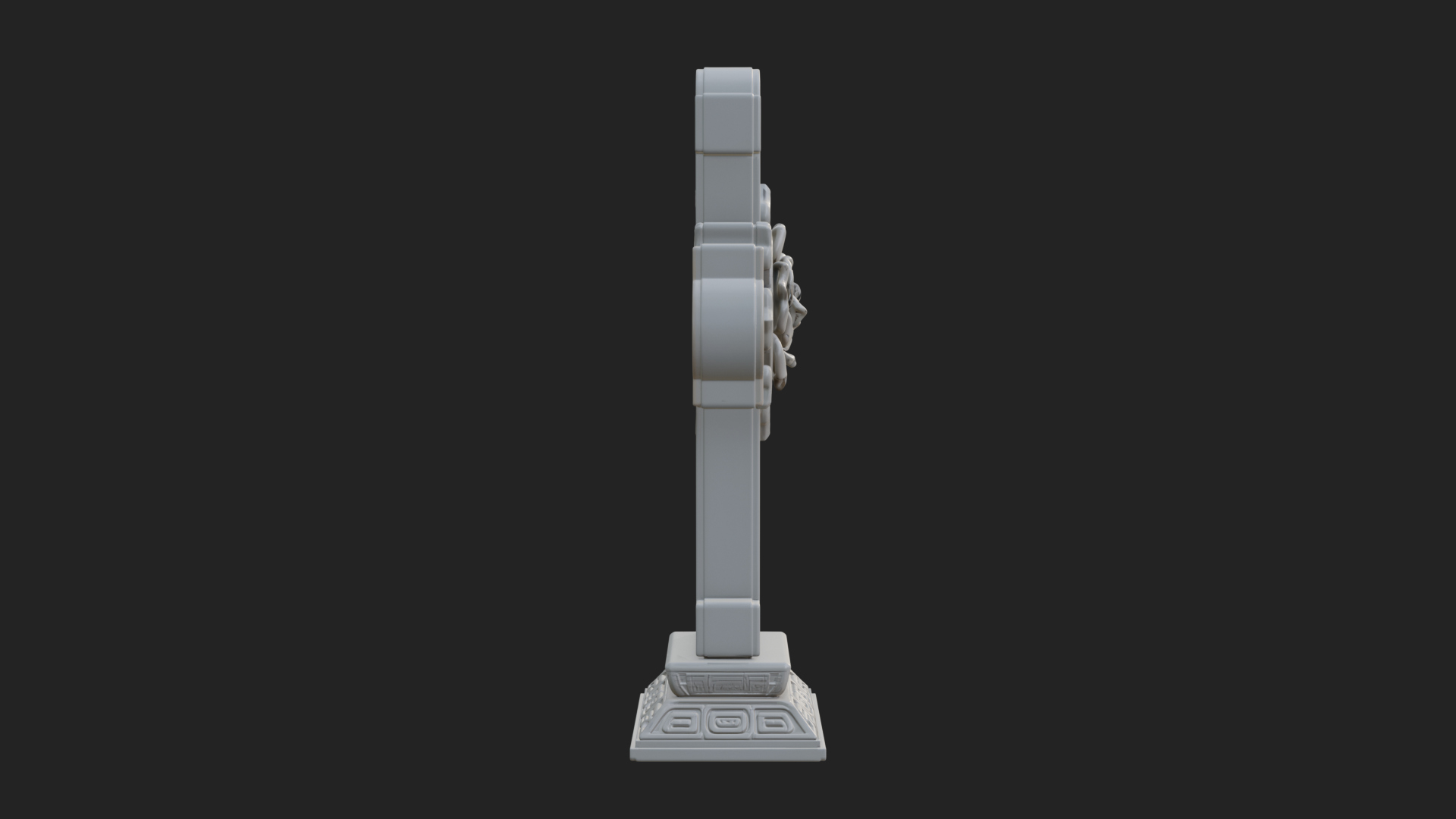 Carved Relief Wall Cross Design 342 3D Print Model 3D Model
