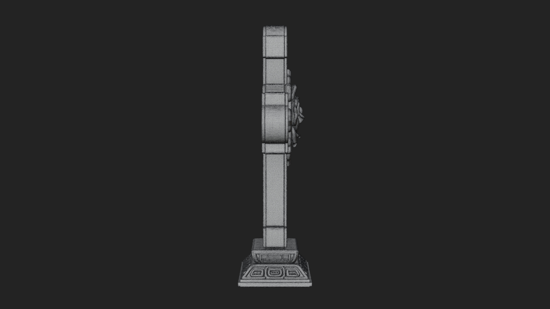 Carved Relief Wall Cross Design 342 3D Print Model 3D Model
