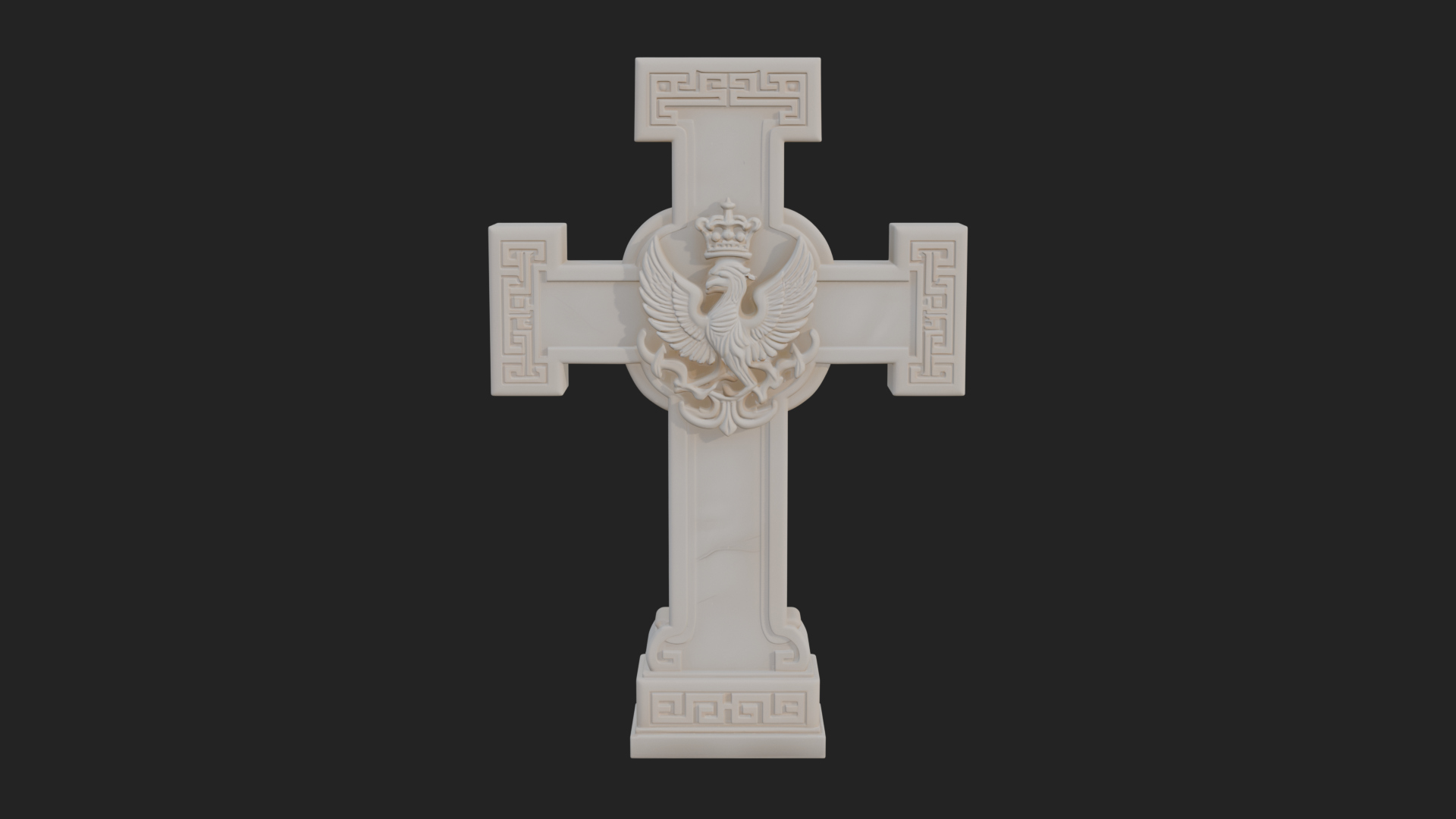 Carved Relief Wall Cross Design 343 3D Print Model 3D Model