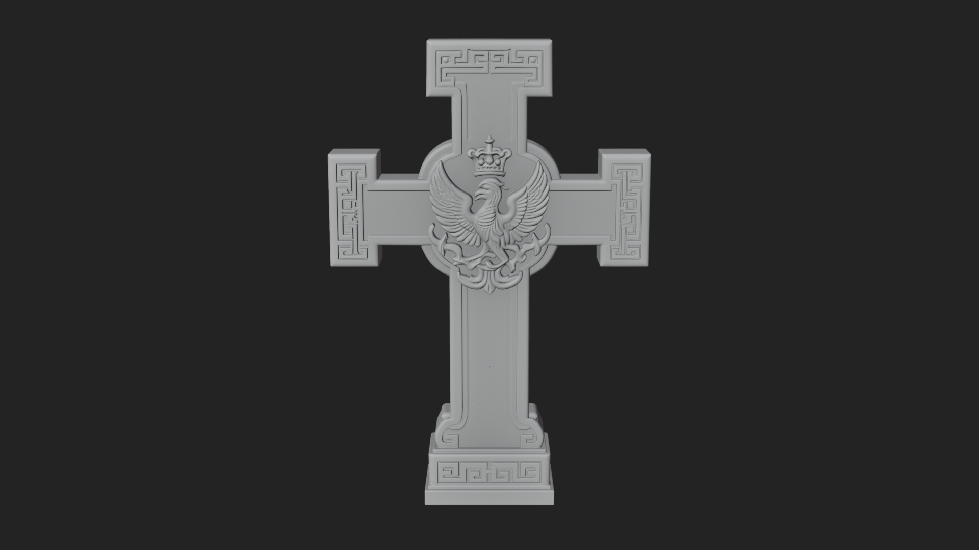 Carved Relief Wall Cross Design 343 3D Print Model 3D Model
