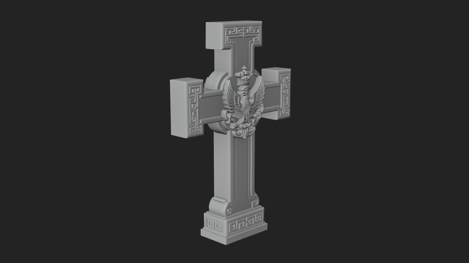 Carved Relief Wall Cross Design 343 3D Print Model 3D Model