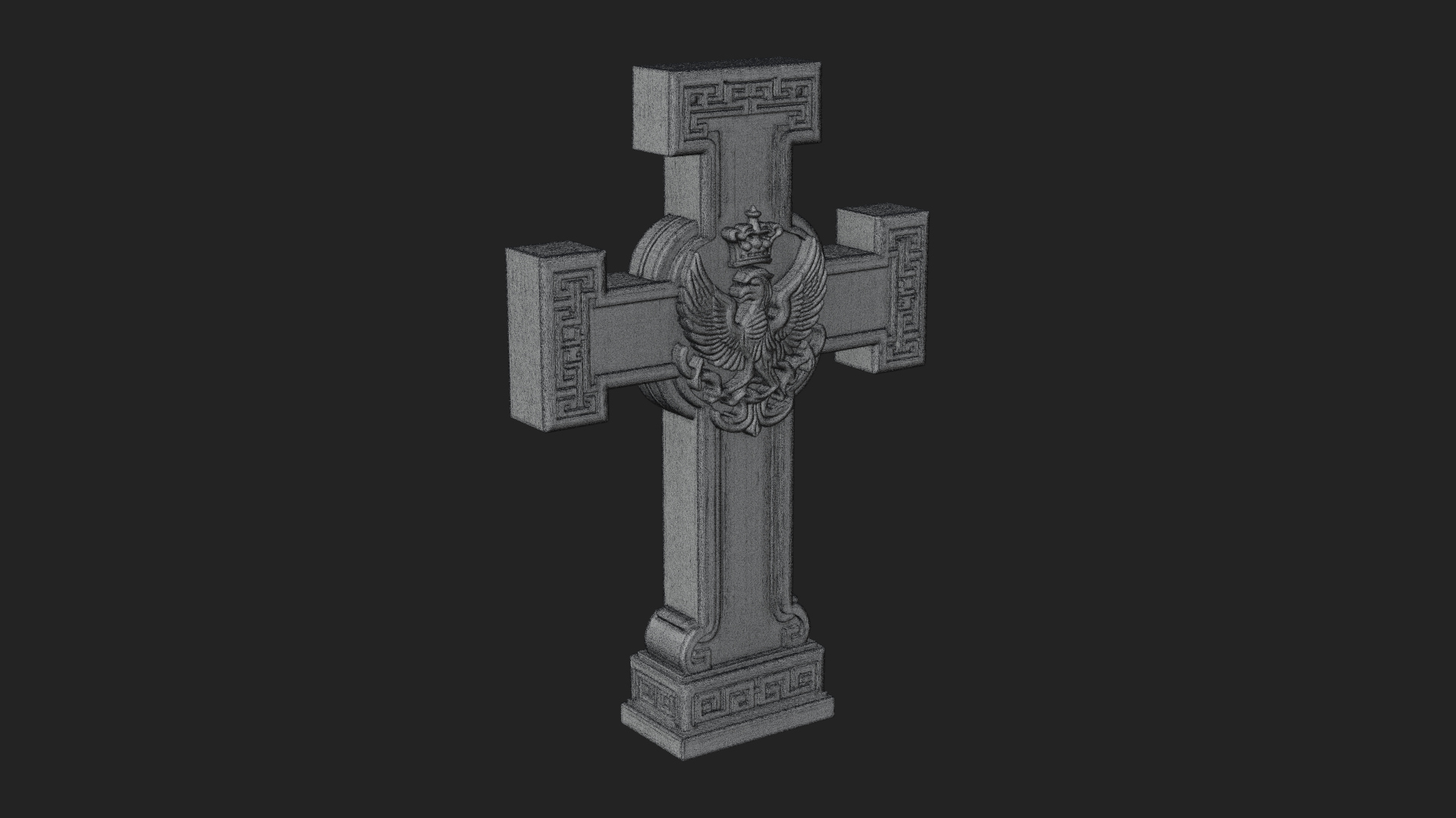 Carved Relief Wall Cross Design 343 3D Print Model 3D Model