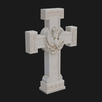 Carved Relief Wall Cross Design 343 3D Print Model
