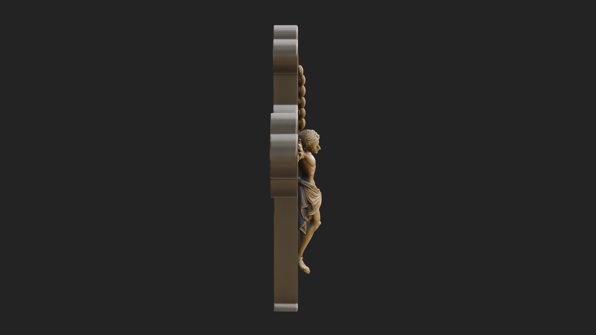 Carved Relief Wall Cross Design 346 3D Print Model 3D Model