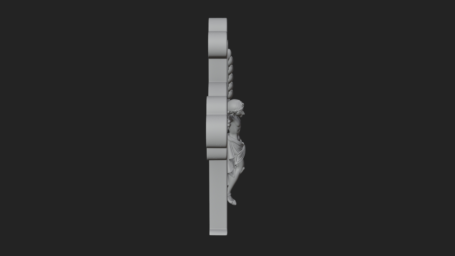 Carved Relief Wall Cross Design 346 3D Print Model 3D Model
