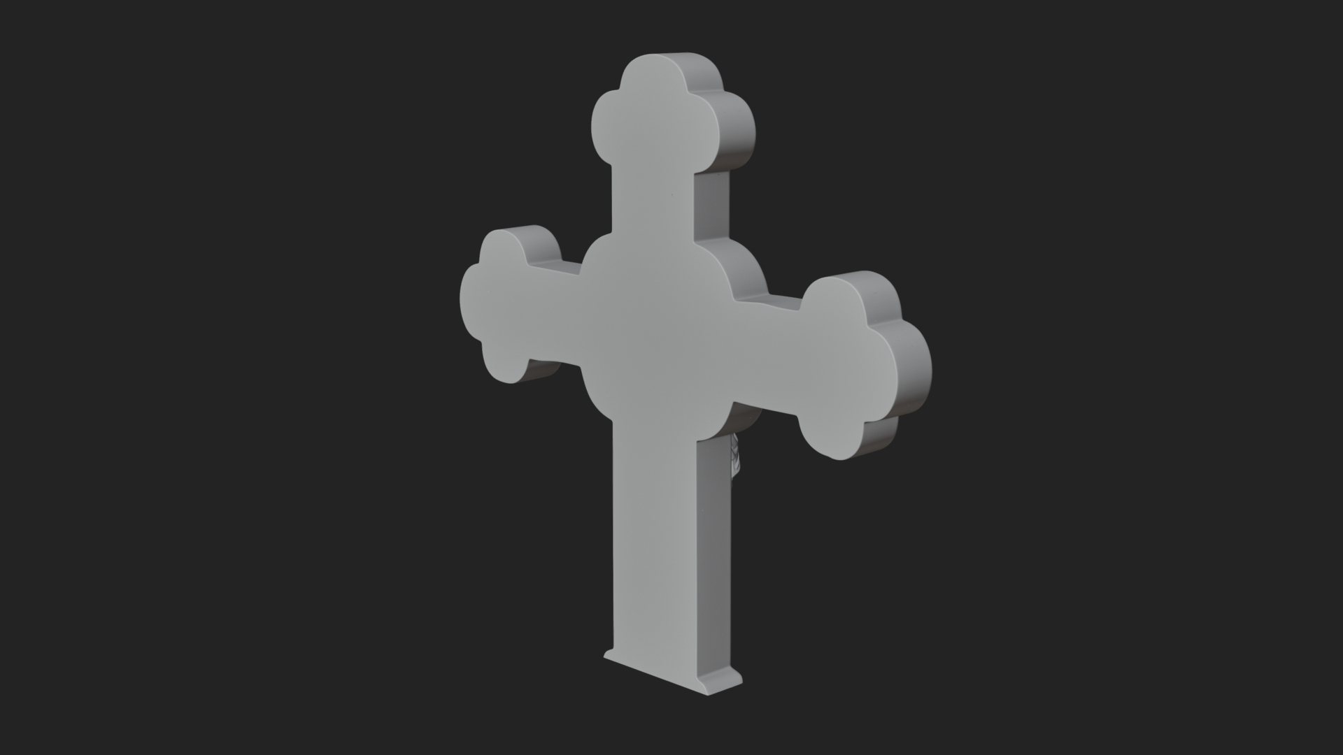 Carved Relief Wall Cross Design 346 3D Print Model 3D Model